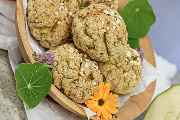 Zucchini Haferbrötchen