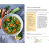 Klare Ingwer Gemuese Suppe Rezept aus veganem E-Book mit Zutaten, Zubereitung und frischer gesunder Suppe.